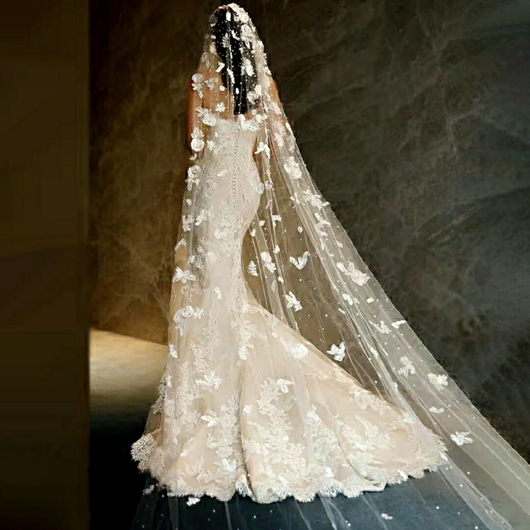 Cathedral Wedding veil, Lace wedding veil, Lace trim bridal veil, Catholic Wedding Veil, Long bridal veil, Delicate Lace Wedding Veil Cathed | MakerPlace by Michaels Cathedral Wedding veil, Lace wedding veil, Lace trim bridal veil, Catholic Wedding Veil, Long bridal veil, Delicate Lace Wedding Veil Cathed | MakerPlace by Michaels